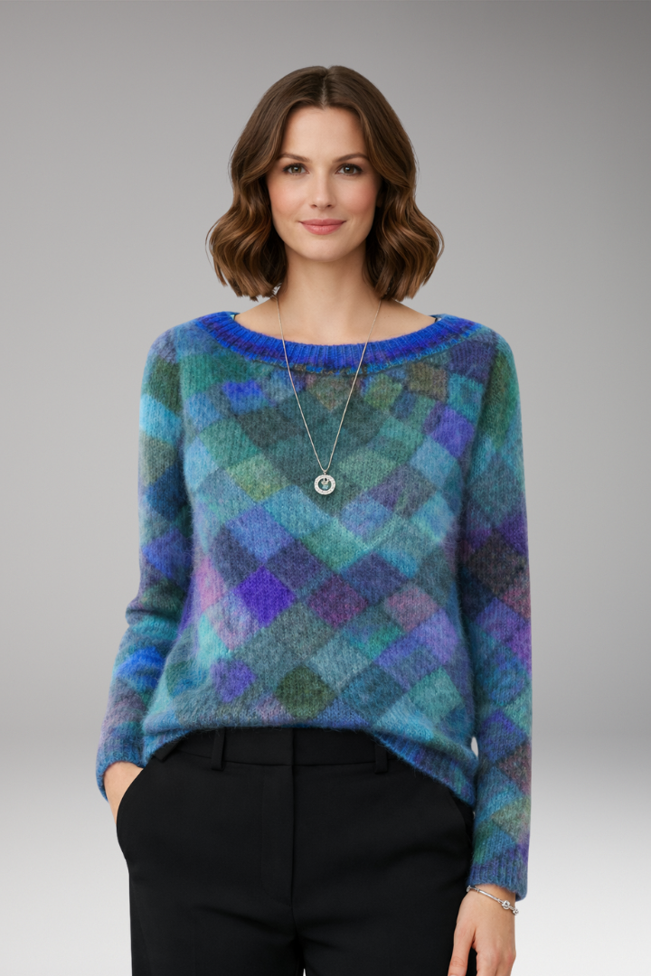 Women's Patterned Sweater Round Neck