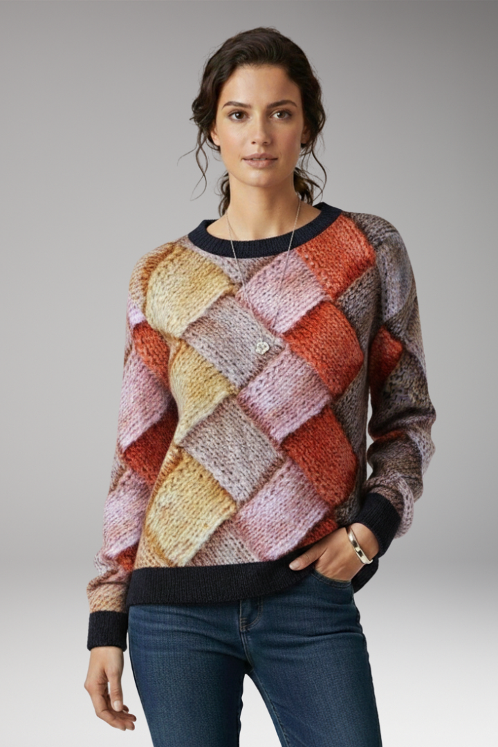 Women's Round Neck Textured Sweater