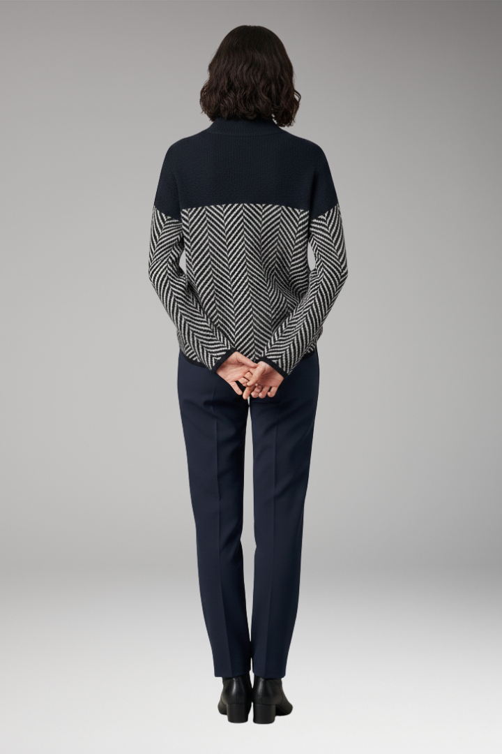 Women's Long Sleeve Stand Up Collar Sweater