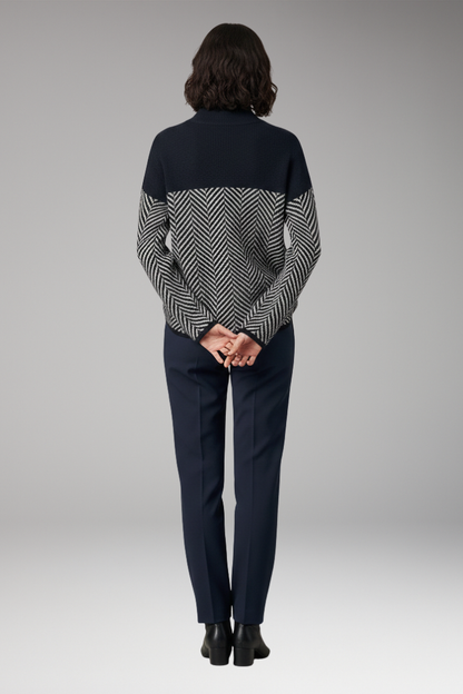 Women's Long Sleeve Stand Up Collar Sweater
