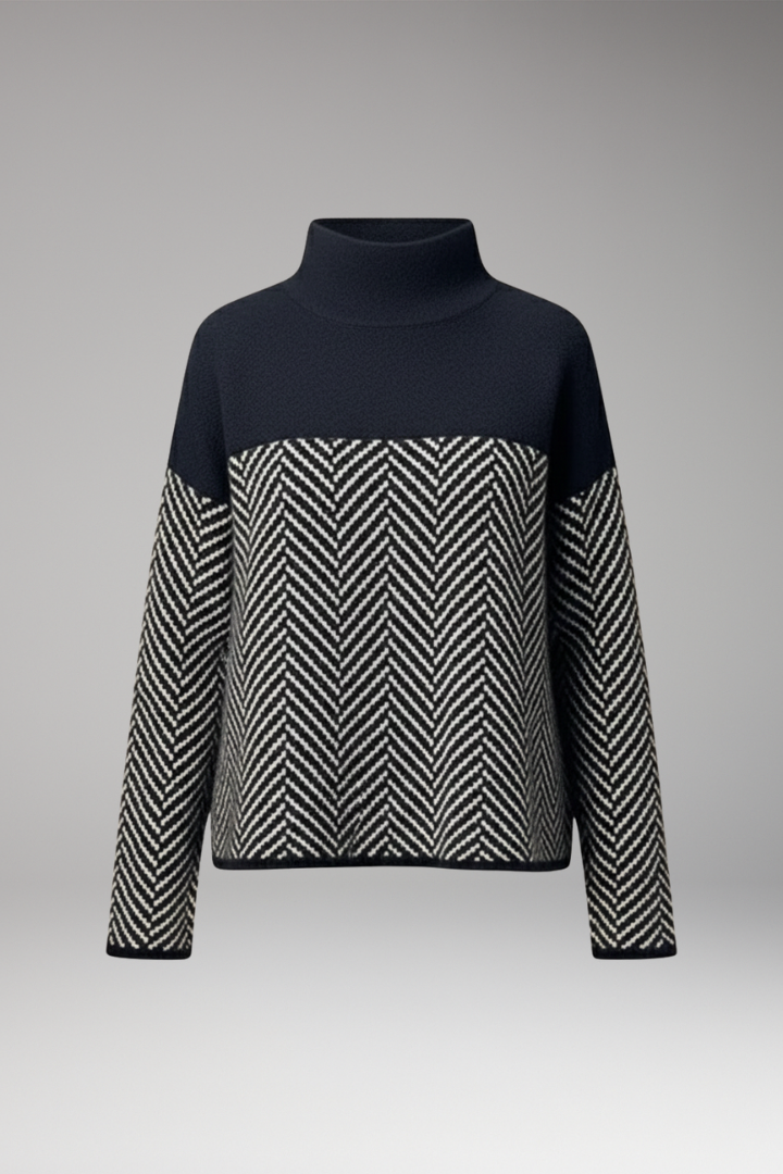 Women's Long Sleeve Stand Up Collar Sweater - VibreMode