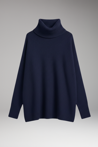 Women's Turtleneck Sweater Ribbed - VibreMode
