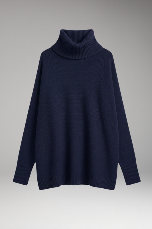 Women's Turtleneck Sweater Ribbed - VibreMode