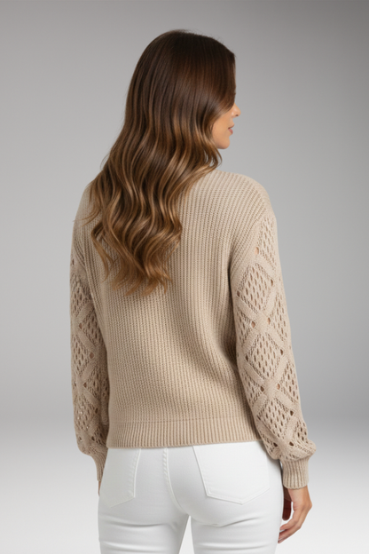 Women's V-Neck Textured Sweater