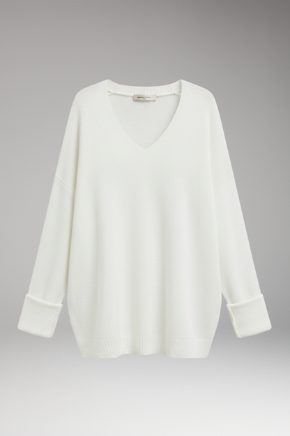 Women's V-Neck Sweater Relaxed Fit - VibreMode
