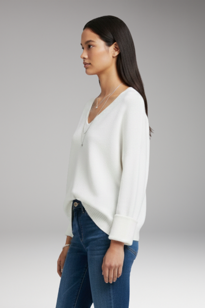 Women's V-Neck Sweater Relaxed Fit