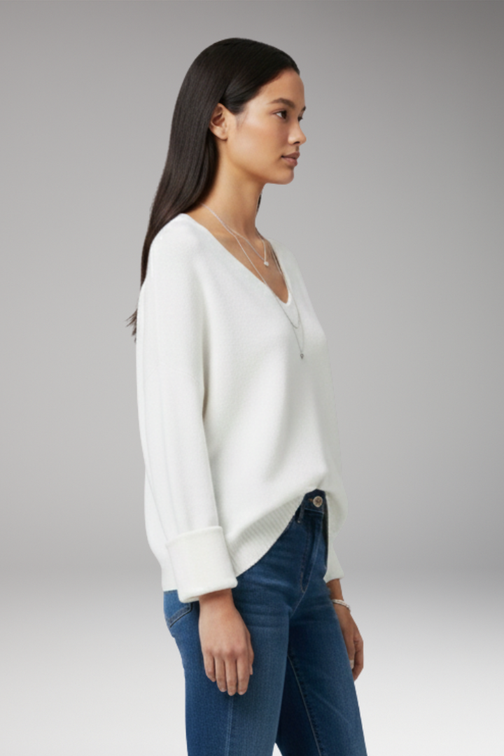 Women's V-Neck Sweater Relaxed Fit