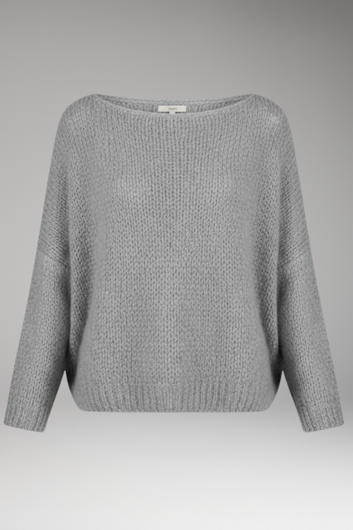 Women's Textured Sweater Wide Neckline - VibreMode