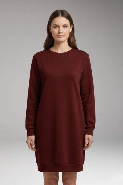 Women's Relaxed Fit Sweatshirt Dress Modern Design