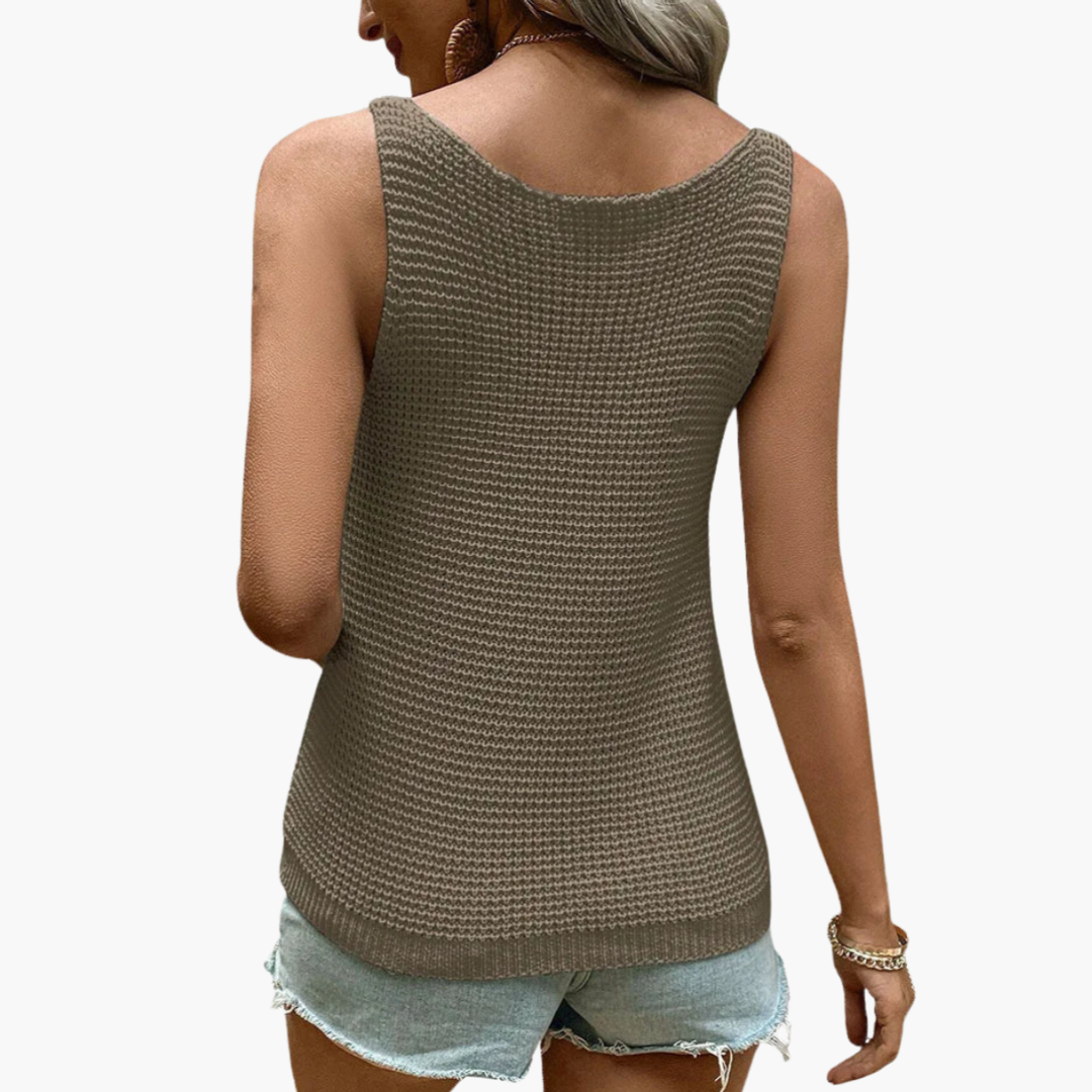 Women's Ribbed Tank Scoop Neck