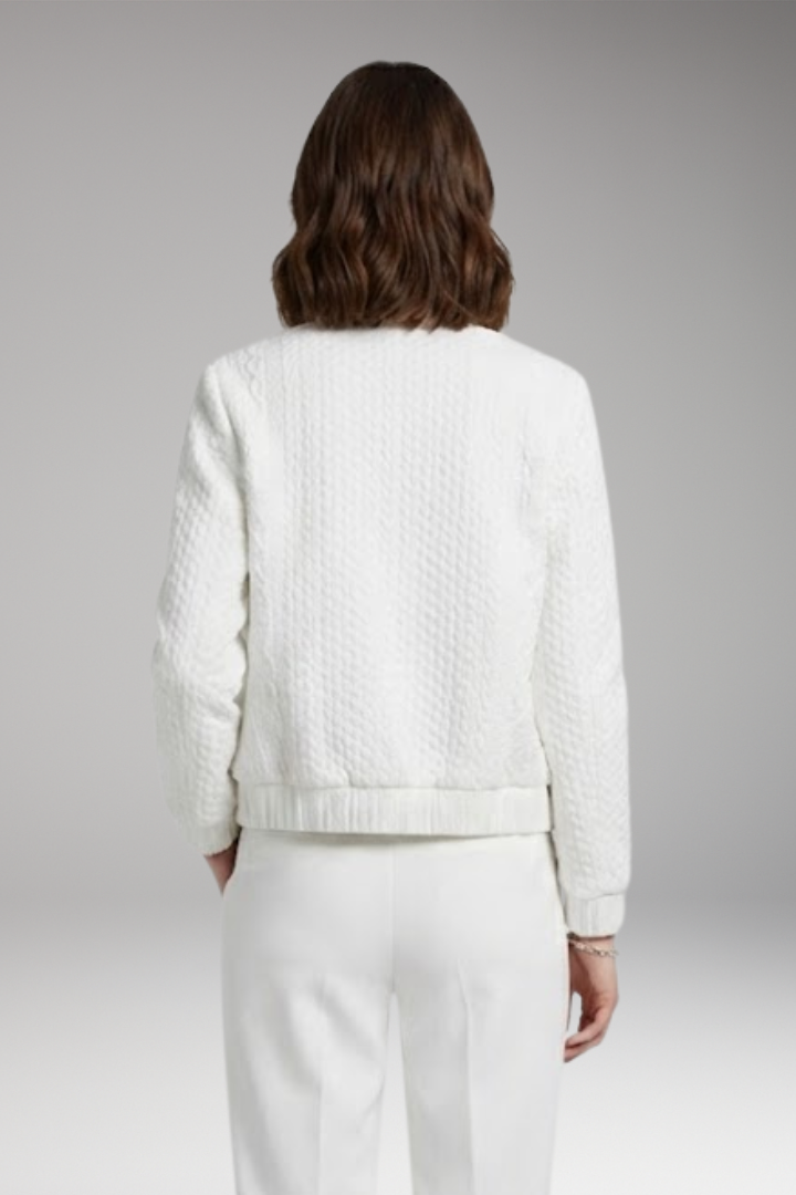 Women's Bomber Jacket Textured Stand Collar