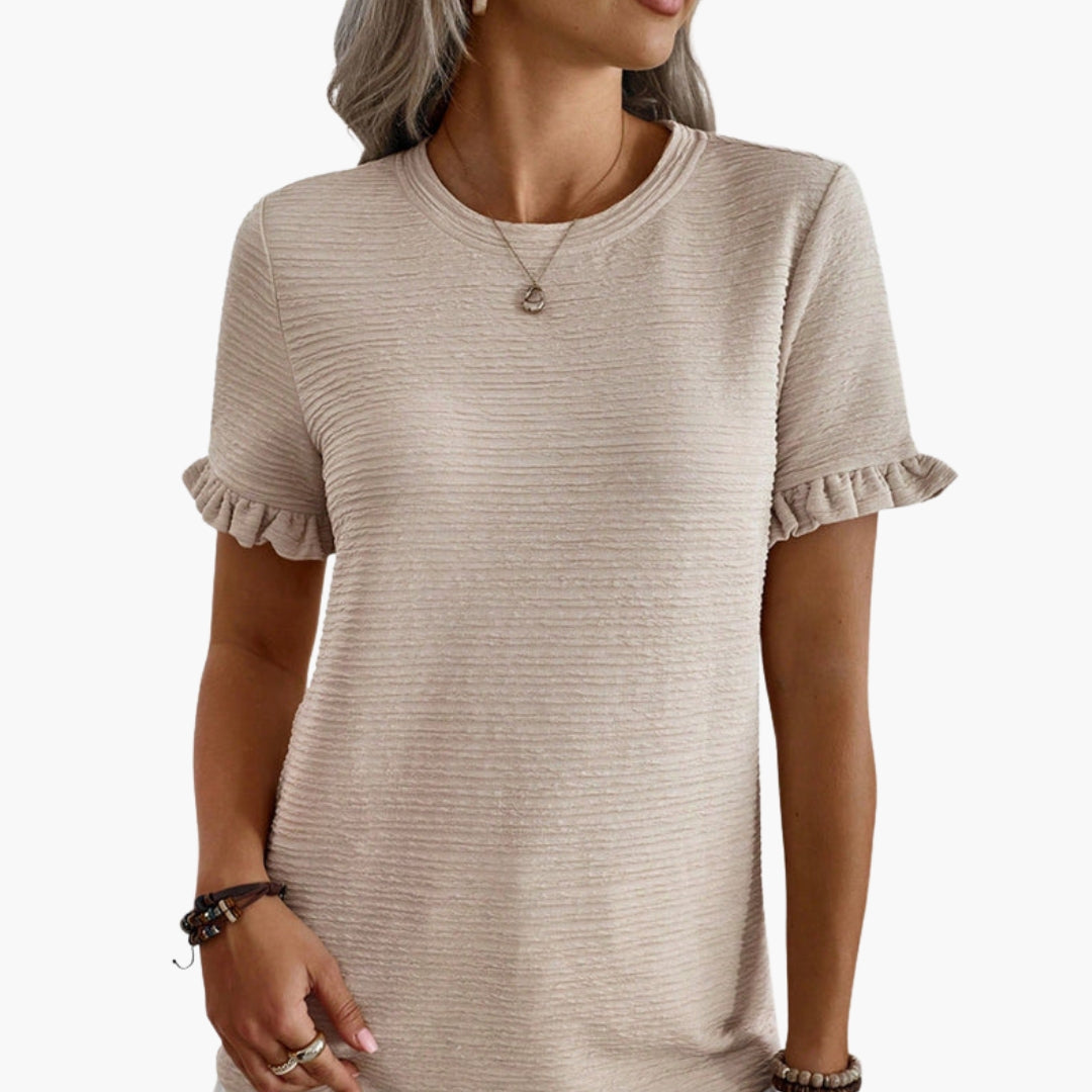 Women's Ruffle Sleeve T-Shirt