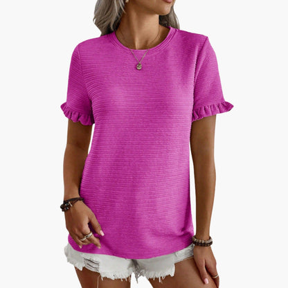Women's Ruffle Sleeve T-Shirt - VibreMode