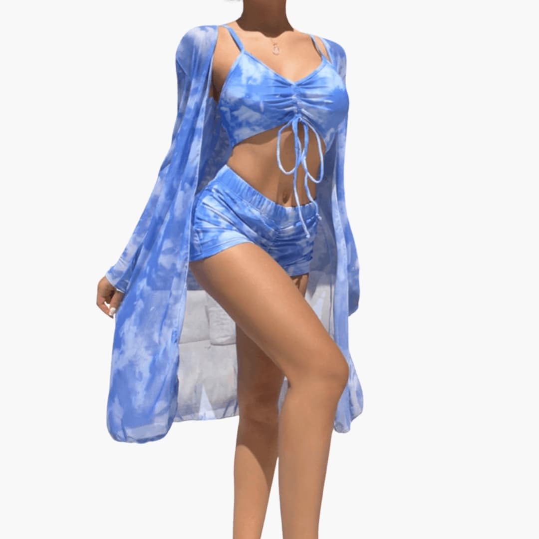 Women's Tie-Dye Bikini Set V-Neck - VibreMode