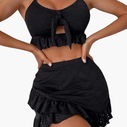 Women's High Waisted Ruffle Bikini Set
