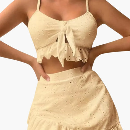Women's High Waisted Ruffle Bikini Set - VibreMode