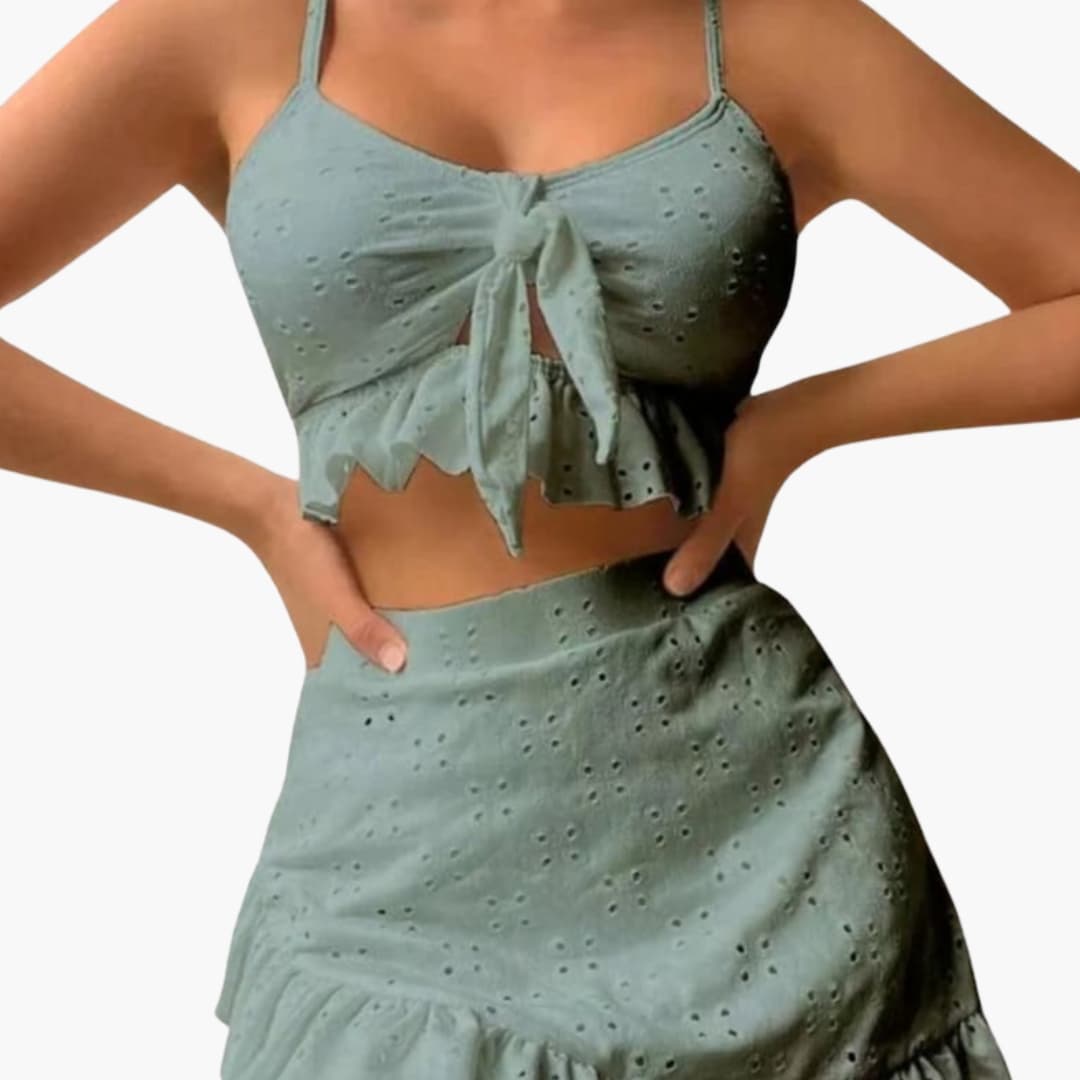 Women's High Waisted Ruffle Bikini Set