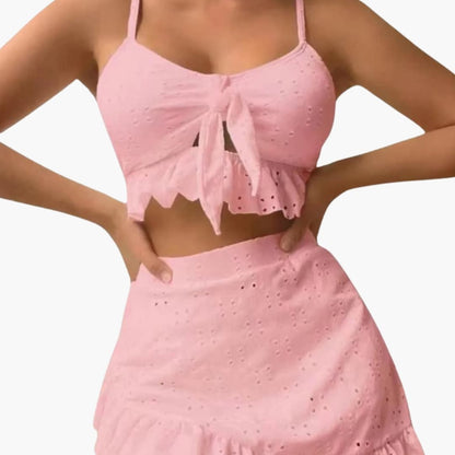 Women's High Waisted Ruffle Bikini Set