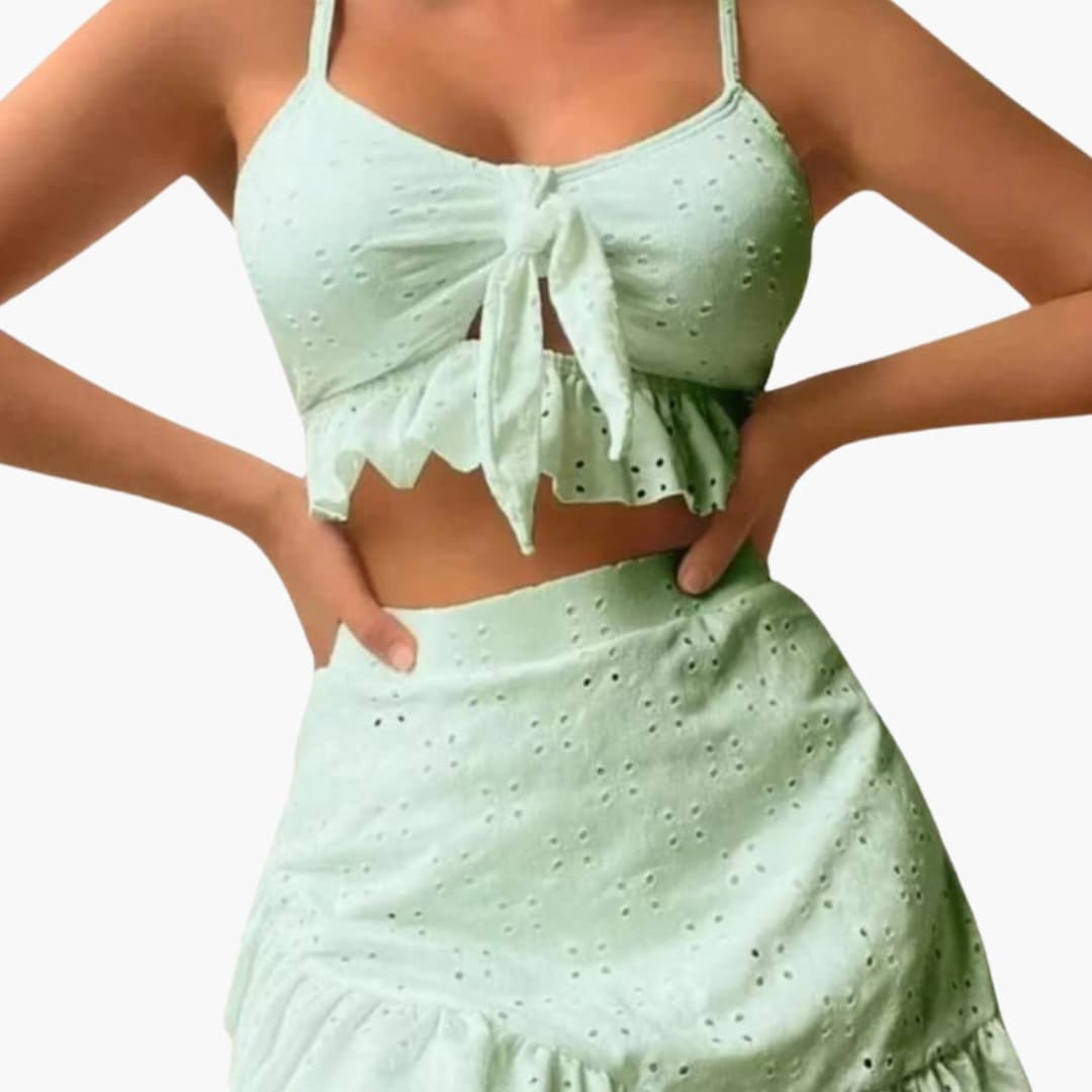 Women's High Waisted Ruffle Bikini Set