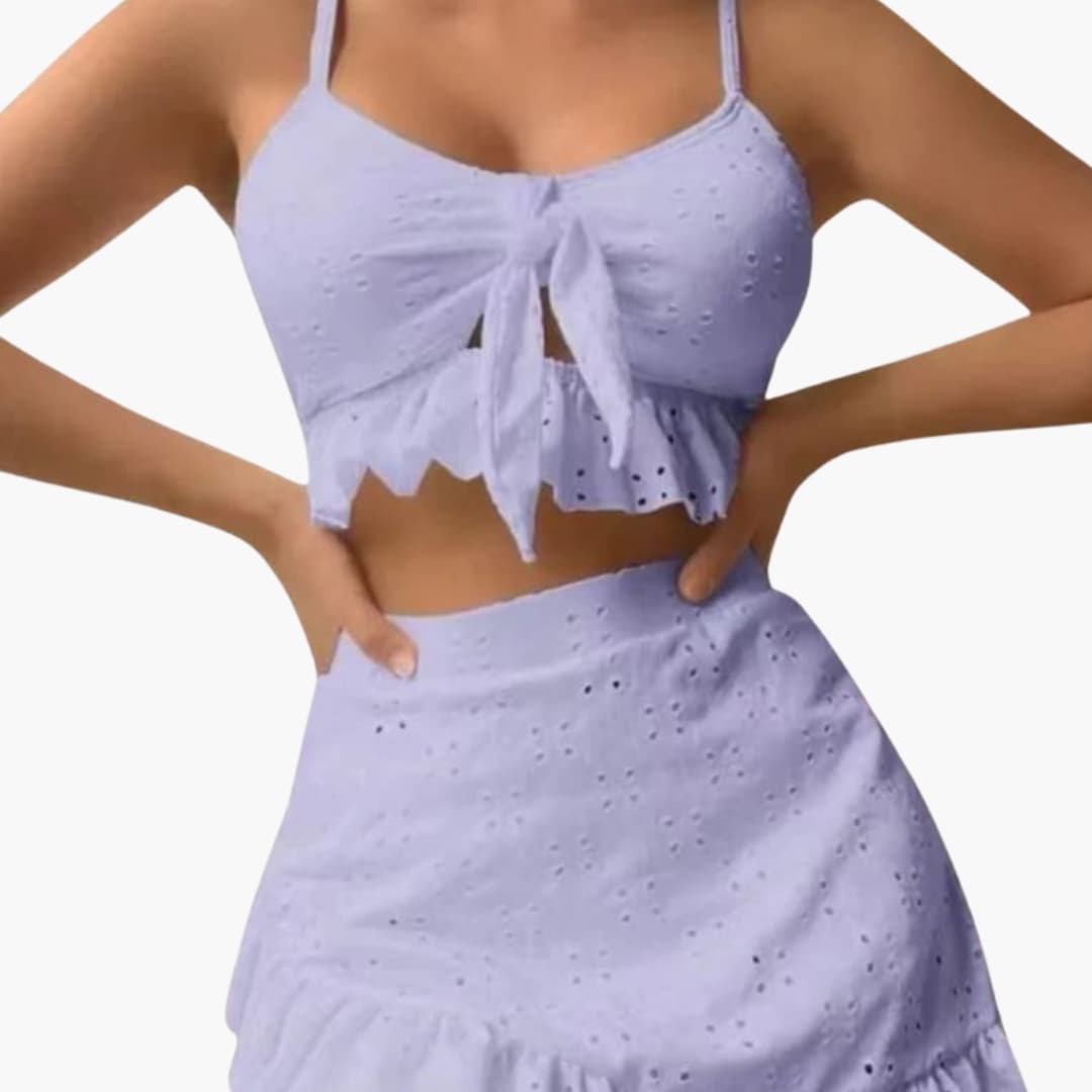 Women's High Waisted Ruffle Bikini Set