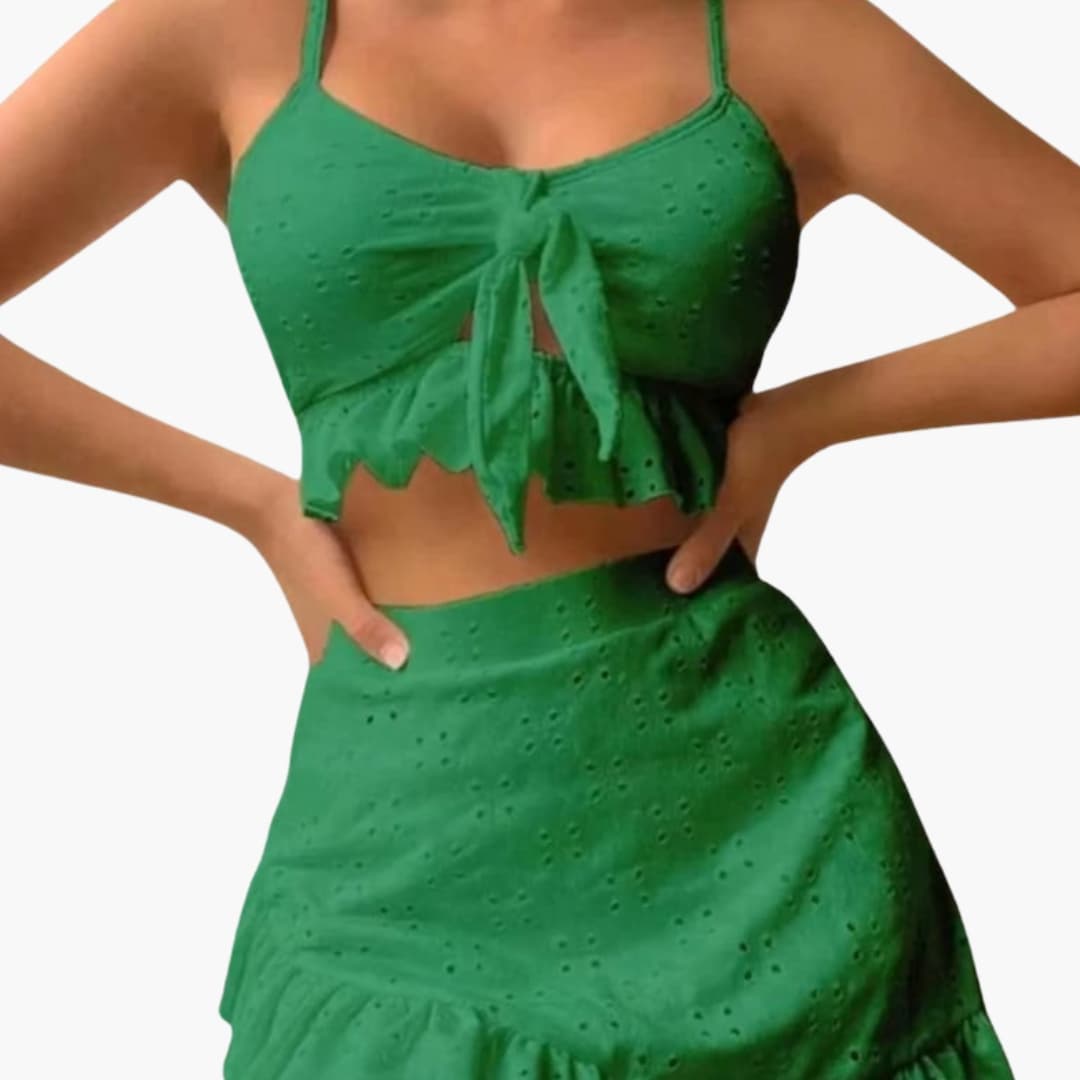 Women's High Waisted Ruffle Bikini Set