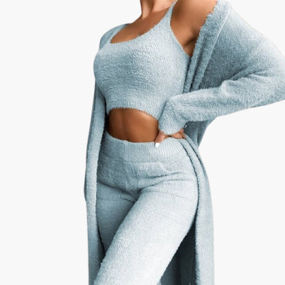 Women's 3 Piece Cardigan Crop Set