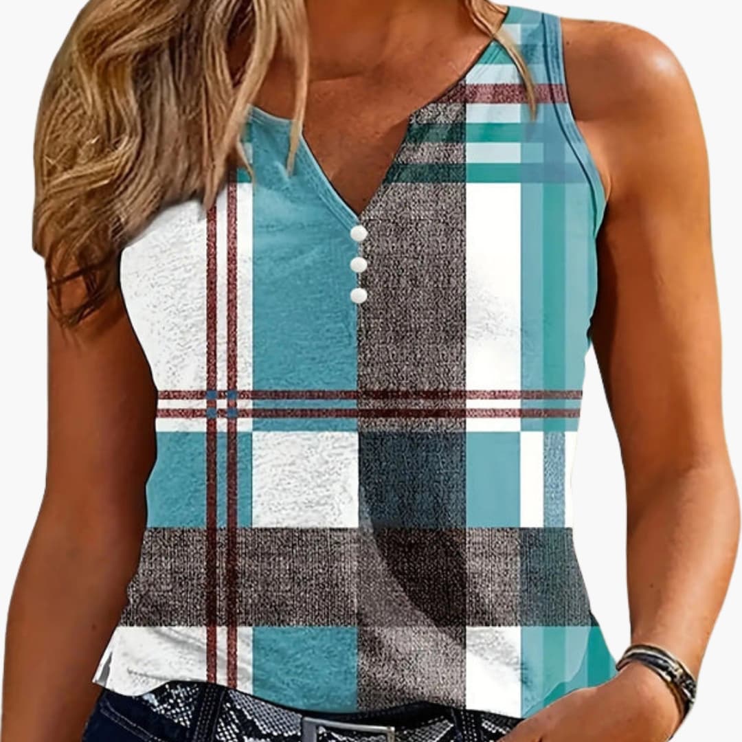 Women's V-Neck Button