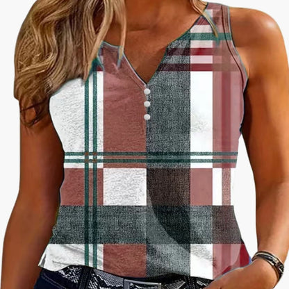 Women's V-Neck Button