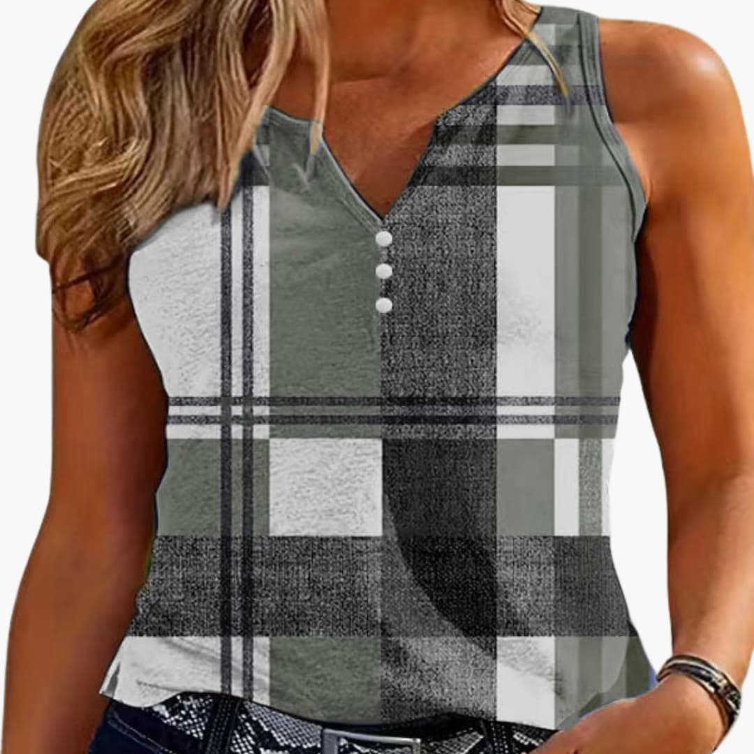 Women's V-Neck Button