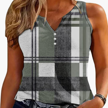 Women's V-Neck Button