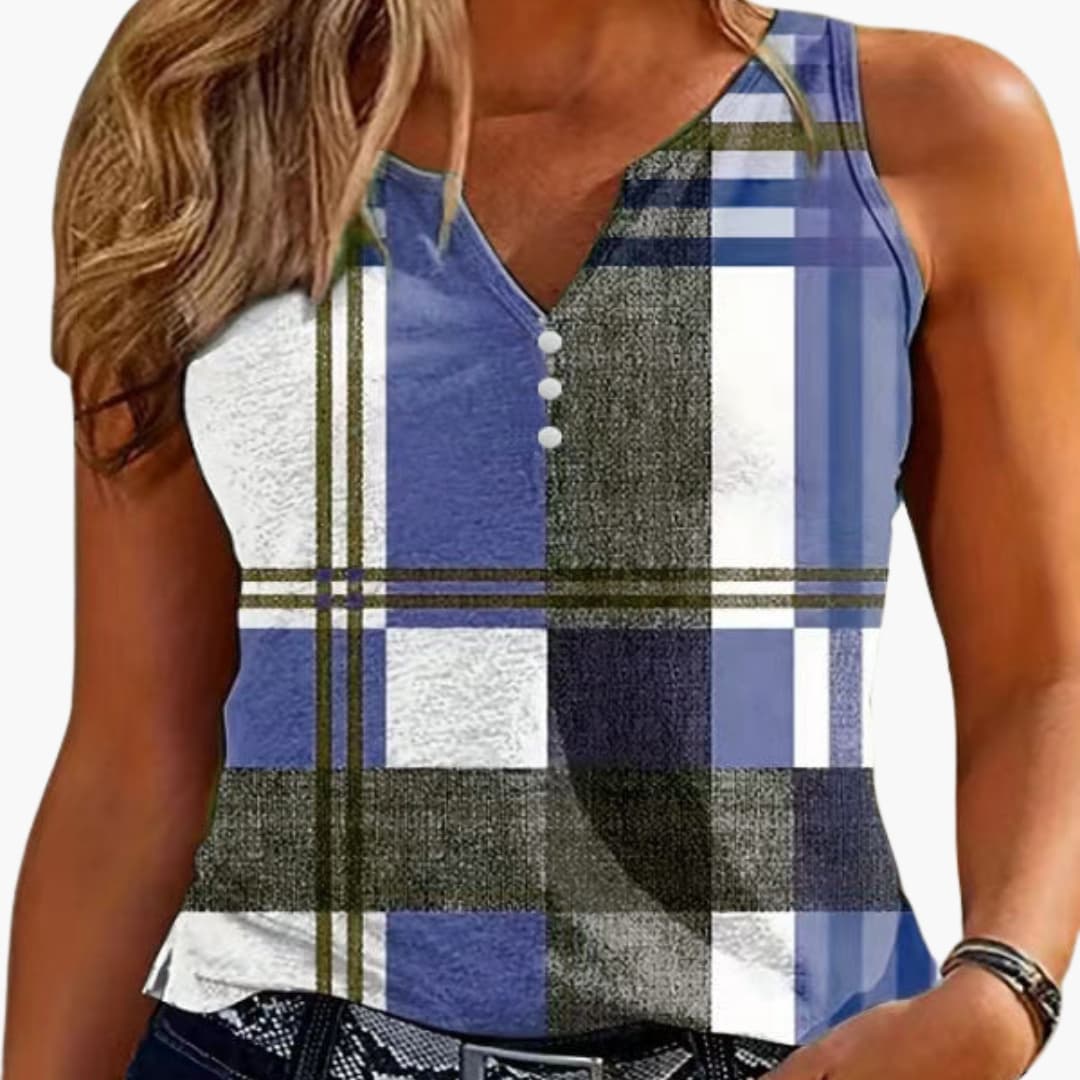 Women's V-Neck Button - VibreMode