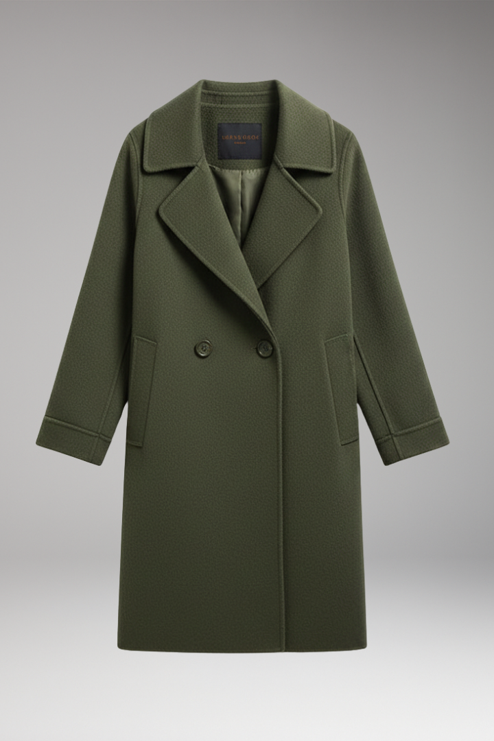 Women's Trench Coat Notched Collar Double Breasted - VibreMode