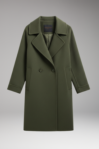 Women's Trench Coat Notched Collar Double Breasted - VibreMode