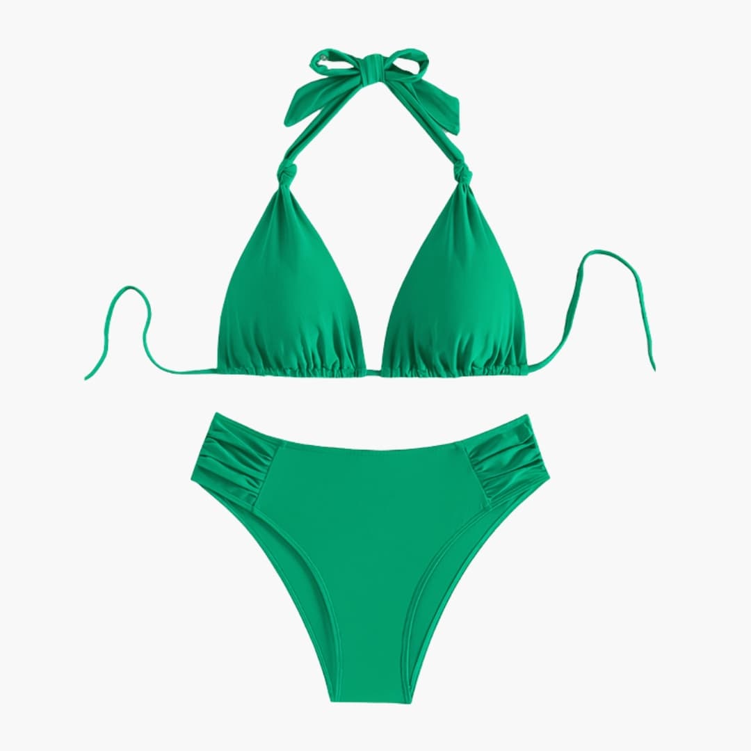 Women's Triangle Bikini Adjustable Tie Black