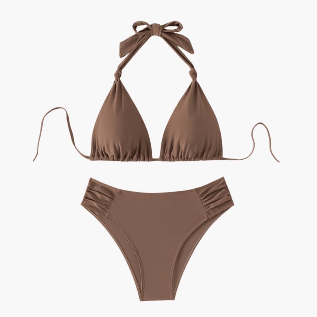 Women's Triangle Bikini Adjustable Tie Black