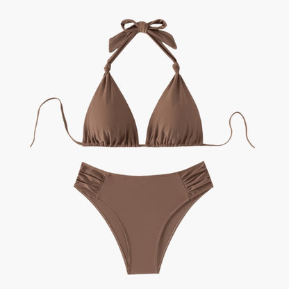 Women's Triangle Bikini Adjustable Tie Black