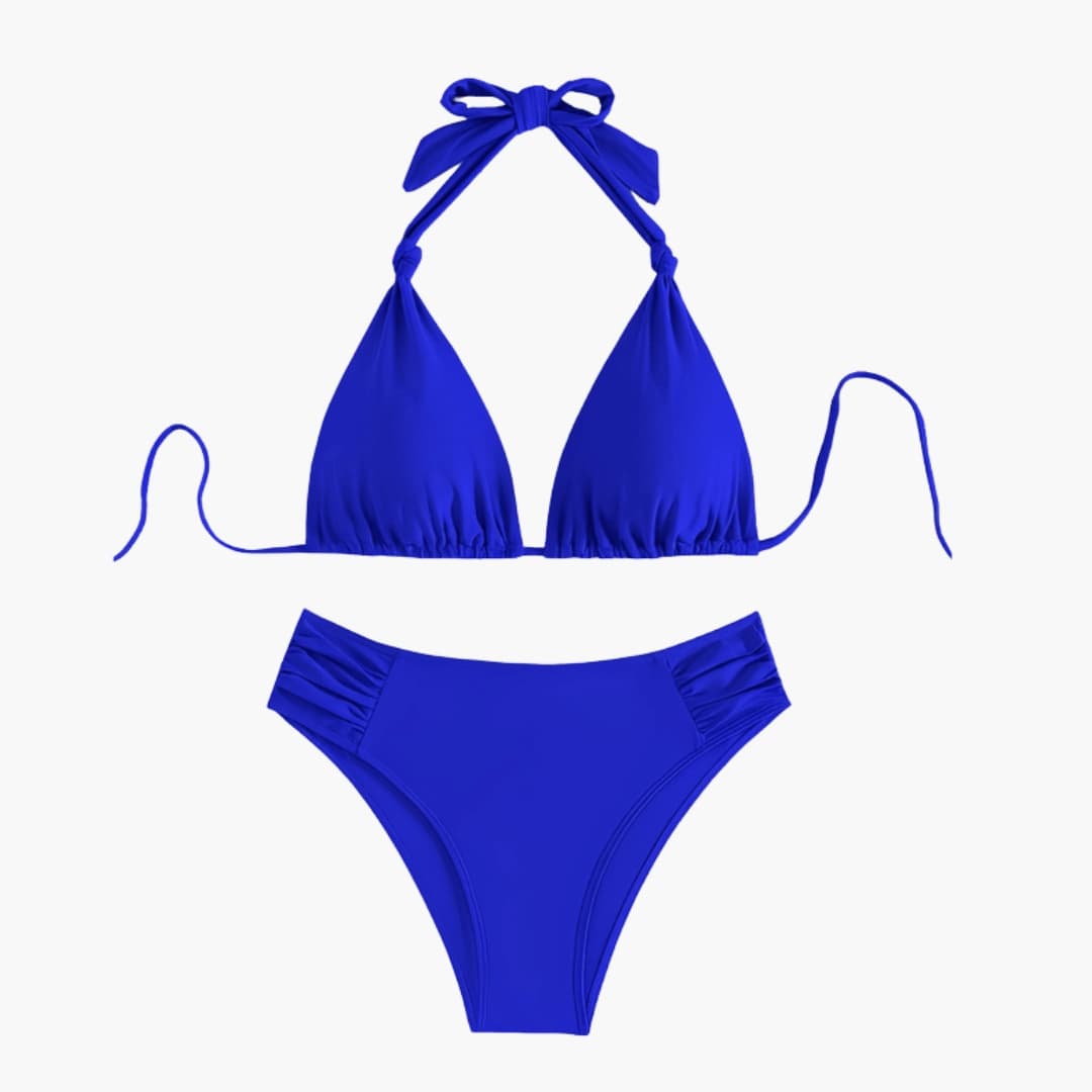 Women's Triangle Bikini Adjustable Tie Black