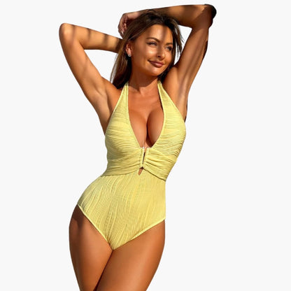Women's One-Piece Swimsuit Padded Triangle Bikini - VibreMode
