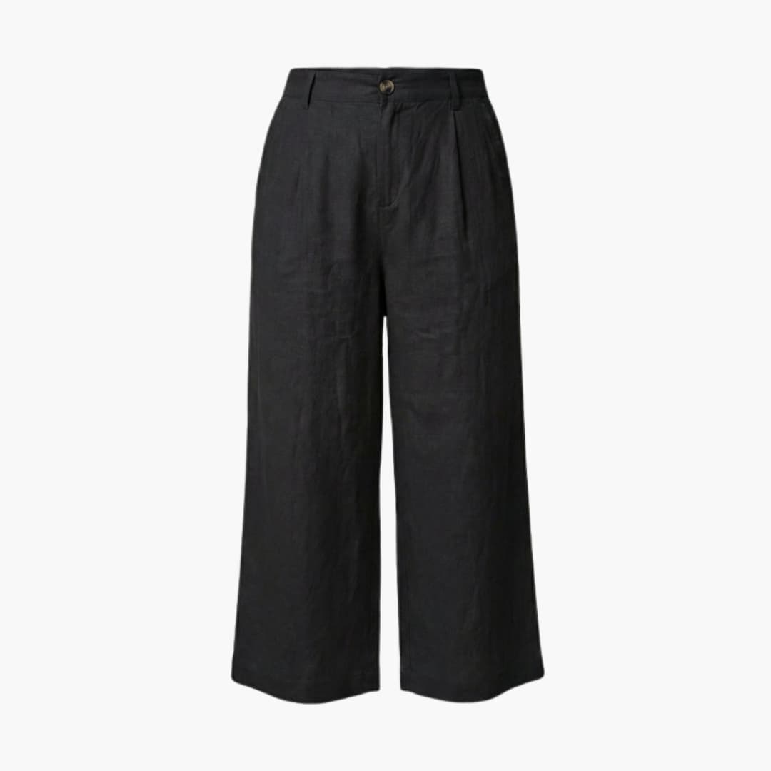 Women's Elastic Waist Trousers with Side Pockets