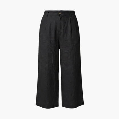 Women's Elastic Waist Trousers with Side Pockets