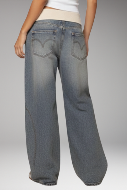 Women's Wide Leg Elastic Waist Trousers