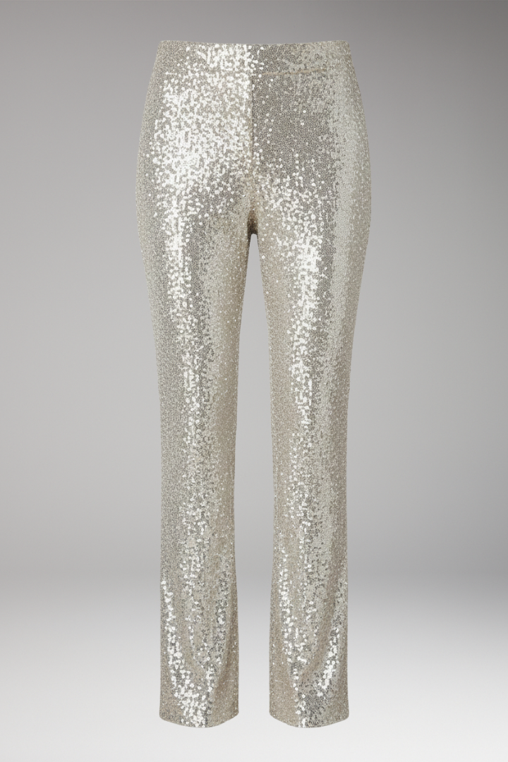 Women's Slim Leg Textured Trousers - VibreMode