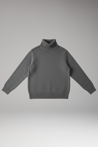 Women's Turtleneck Long Sleeve Sweater Ribbed - VibreMode