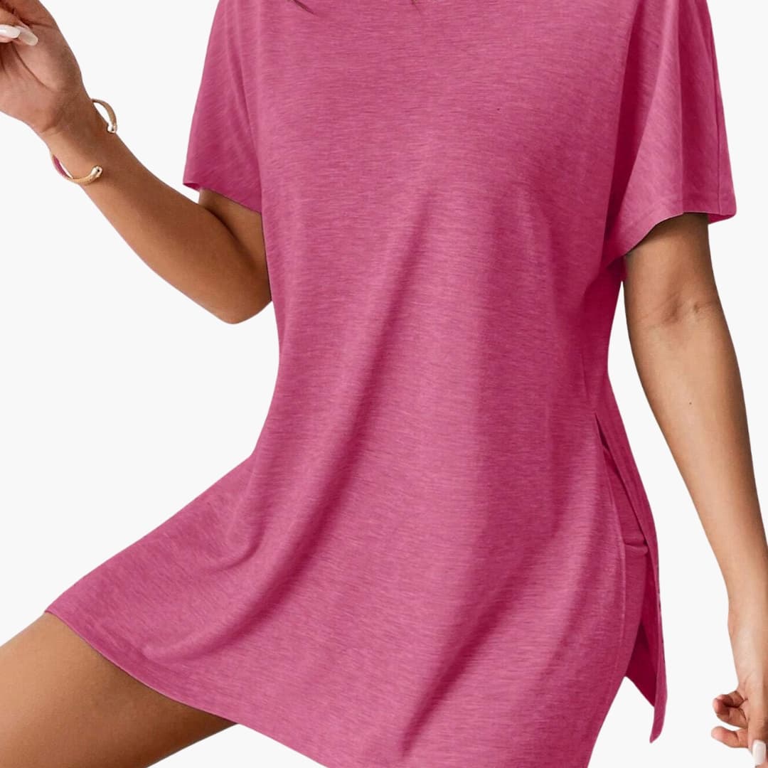 Women's Short Sleeve Lounge Set Cotton Elastic Waist Shorts