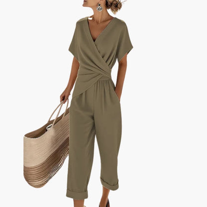 Women's 2 Piece Wrap Outfit Set