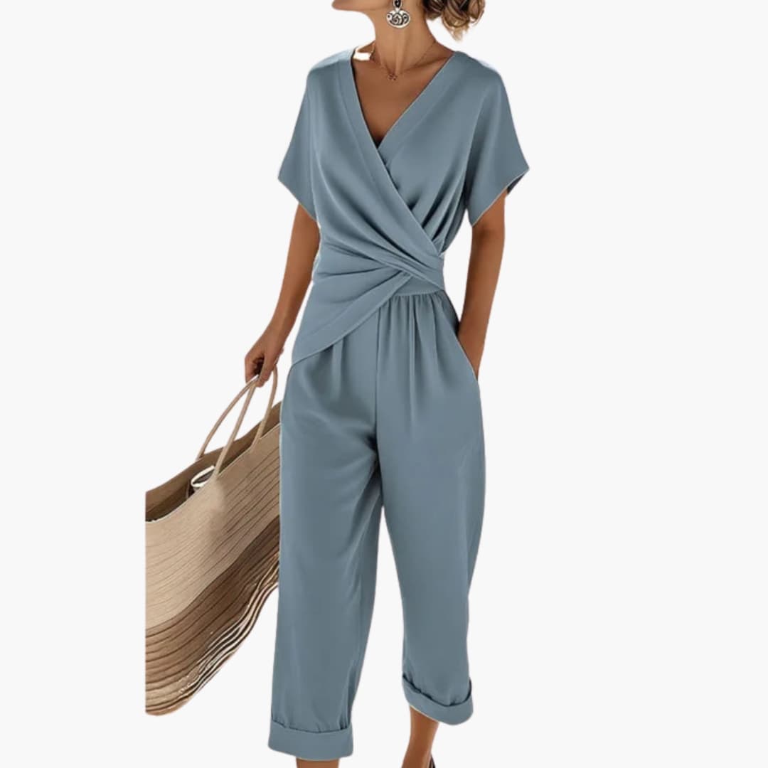 Women's 2 Piece Wrap Outfit Set