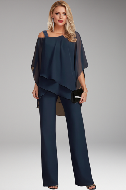 Women's 2 Piece Outfit Layered Wide Leg Pants