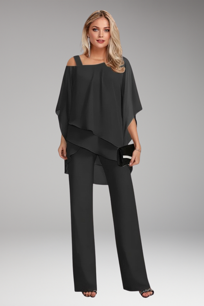 Women's 2 Piece Outfit Layered Wide Leg Pants