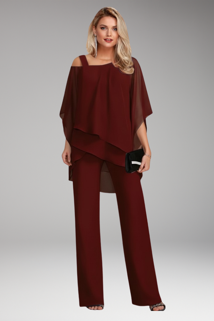 Women's 2 Piece Outfit Layered Wide Leg Pants