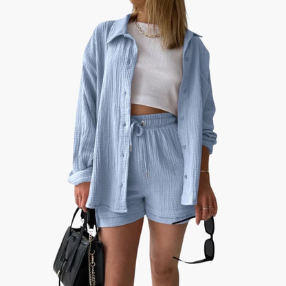 Women's Short Sleeve Shorts Set
